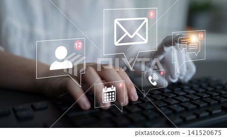 Modern Digital Communication with Notifications and User Interaction Technology in a Contemporary Workspace Environment. Sentient Modern Digital Communication with Notifications and User Interaction Technology in a Contemporary Workspace Environment. Sentient 141520675