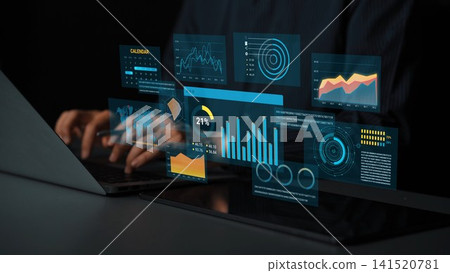 Futuristic Data Analysis with Interactive Graphs and Charts Displayed on a Digital Screen While a Person Types on a Laptop Keyboard. Entropy Futuristic Data Analysis with Interactive Graphs and Charts Displayed on a Digital Screen While a Person Types on a Laptop Keyboard. Entropy 141520781