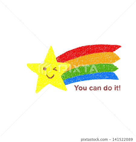 An illustration of a star that says "You can do it" 141522089