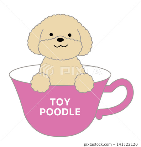 茶杯裡的可愛玩具貴賓犬 茶杯裡的可愛玩具貴賓犬 141522120