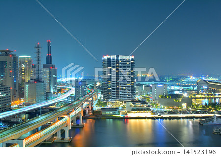 Night view of the area around Meriken Park in Kobe Night view of the area around Meriken Park in Kobe 141523196