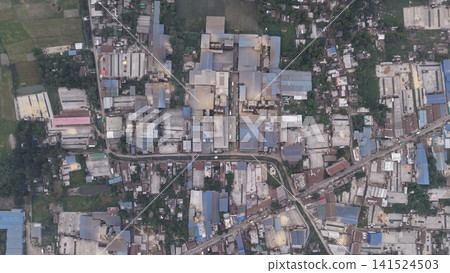Top Down Aerial View of Khajanagar Industrial Area Top Down Aerial View of Khajanagar Industrial Area 141524503