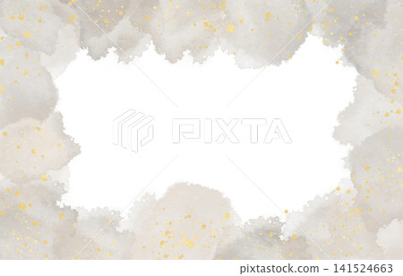 Gold leaf and chic watercolor frame background material Gold leaf and chic watercolor frame background material 141524663