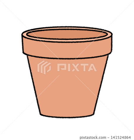 Simple illustration of a flower pot Simple illustration of a flower pot 141524864