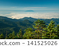 Mount Fuji in the early morning, photographed from a mountainous area in early summer. 141525026
