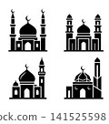 Islamic Mosque Vector Icon Collection 141525598