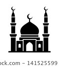 Mosque Islamic Architecture Vector Icon 141525599