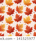 Maple Leaves Seamless Autumn Pattern Background 141525977