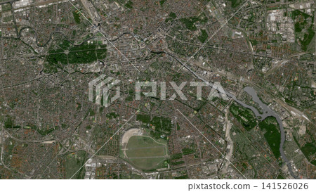 Top-down aerial illustration of Berlin, Germany Top-down aerial illustration of Berlin, Germany 141526026
