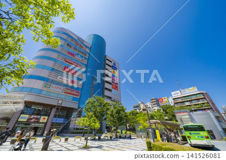 Streetscape and station square at the north exit of Kinshicho Station in Tokyo Streetscape and station square at the north exit of Kinshicho Station in Tokyo 141526081