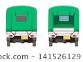 Vector illustration of a light truck with a rear-facing cargo bed cover. 141526129