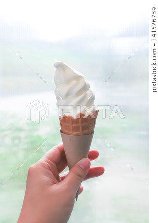 ice cream or milk ice cream or scoop of ice cream or ice cream cone ice cream or milk ice cream or scoop of ice cream or ice cream cone 141526739