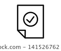 Document icon with a checkmark Document icon with a checkmark 141526762