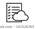 Checklist icon in the cloud Checklist icon in the cloud 141526765