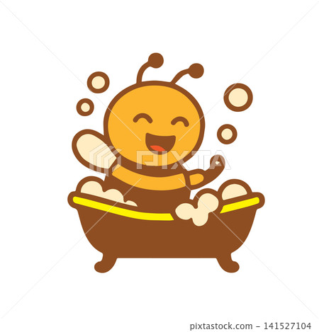cute bee taking a bath cute bee taking a bath 141527104