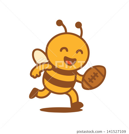 cute bees playing baseball 141527109