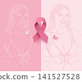 2minimal-line-art-breast-cancer-awareness-woman-pink-ribbon-vector 141527528