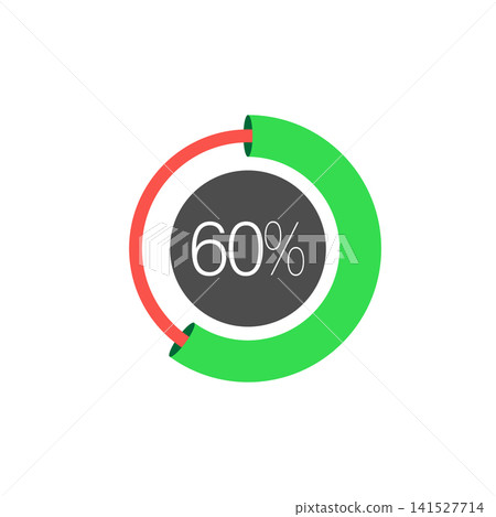 A circular infographic with a 60% value. Great for educational, informational, and business projects A circular infographic with a 60% value. Great for educational, informational, and business projects 141527714