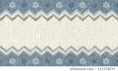 Knitted Christmas Sweater Border Frame Background Knitted Christmas Sweater Border Frame Background 141528633