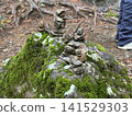 Mossy rocks and piling stones 141529303
