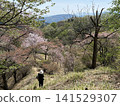 A person taking a photo on a mountaintop in spring. 141529307