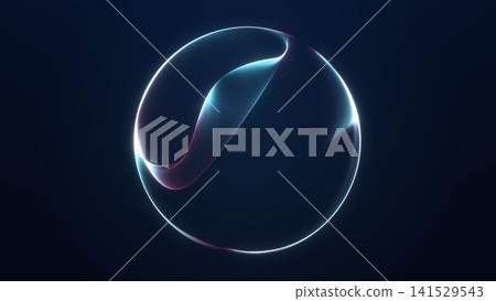 Luminous cyan wireframe sphere on dark background, futuristic digital orb with sleek technological style. Luminous cyan wireframe sphere on dark background, futuristic digital orb with sleek technological style. 141529543