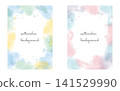 Colorful watercolor-style frame background set 141529990