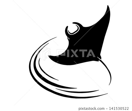 Vector of a ray silhouette in motion Vector of a ray silhouette in motion 141530522