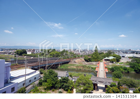 View from Kiyosu Castle westward, Kiyosu City, Aichi Prefecture (Part 11) - July 2025 View from Kiyosu Castle westward, Kiyosu City, Aichi Prefecture (Part 11) - July 2025 141531384