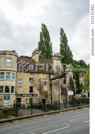 Historic honey-colored stone buildings: The cityscape of Bath, a UNESCO World Heritage Site in the UK. Historic honey-colored stone buildings: The cityscape of Bath, a UNESCO World Heritage Site in the UK. 141531462