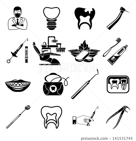Set Dental Services Icons Set Dental Services Icons 141531745