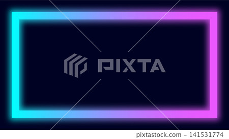 Pink and light blue thick neon rectangular frame background, landscape orientation 16:9 Pink and light blue thick neon rectangular frame background, landscape orientation 16:9 141531774