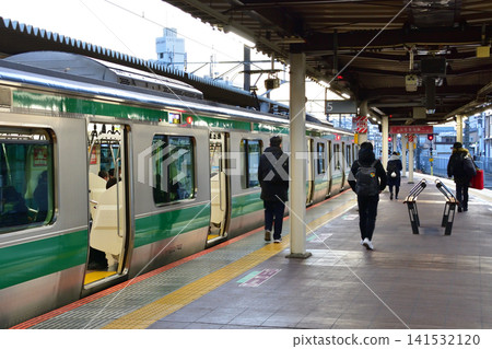 JR東日本川越線川越站一景(2023年冬季) JR東日本川越線川越站一景(2023年冬季) 141532120