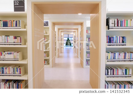 Seoul, South Korea - Jul. 26, 2026: Modern architecture of Gangdong Central Library building in Seoul, South Korea Seoul, South Korea - Jul. 26, 2026: Modern architecture of Gangdong Central Library building in Seoul, South Korea 141532345