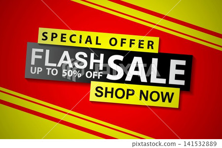Sale banner template design, special sale offer. Vector design template for promotional events Sale banner template design, special sale offer. Vector design template for promotional events 141532889