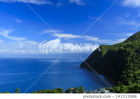 Suruga Bay and Mount Fuji as seen from West Izu Suruga Bay and Mount Fuji as seen from West Izu 141533866