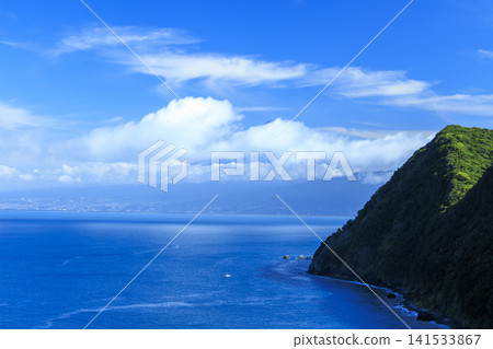 Suruga Bay and Mount Fuji as seen from West Izu Suruga Bay and Mount Fuji as seen from West Izu 141533867