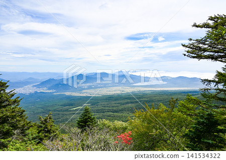 View from the 5th station of Mt. Fuji in Yamanashi Prefecture View from the 5th station of Mt. Fuji in Yamanashi Prefecture 141534322