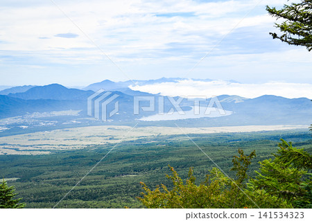 View from the 5th station of Mt. Fuji in Yamanashi Prefecture View from the 5th station of Mt. Fuji in Yamanashi Prefecture 141534323