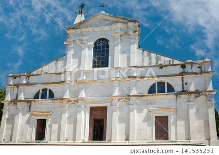 Historic St. Euphemia church facade in Rovinj, Croatia. Historic St. Euphemia church facade in Rovinj, Croatia. 141535231