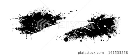 Splatter Paint Texture space for text. Black Spray Blot of Ink. Place illustration Over any Object to Create Grungy Effect . hand drawn. Not AI, Vector Splatter Paint Texture space for text. Black Spray Blot of Ink. Place illustration Over any Object to Create Grungy Effect . hand drawn. Not AI, Vector 141535258