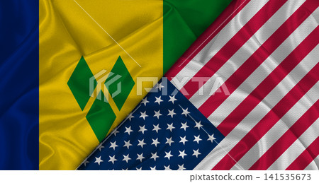 Bilateral relations between Saint Vincent and the Grenadines and United States. Flag of Saint Vincent and the Grenadines and United States Bilateral relations between Saint Vincent and the Grenadines and United States. Flag of Saint Vincent and the Grenadines and United States 141535673