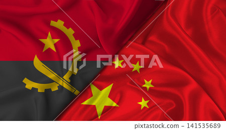 Bilateral relations between Angola and China. Flag of Angola and China Bilateral relations between Angola and China. Flag of Angola and China 141535689