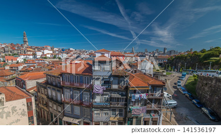 Panoramic overview of old town of Porto timelapse, Portugal Panoramic overview of old town of Porto timelapse, Portugal 141536197