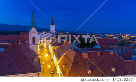 Church of St. Mark day to night timelapse and parliament building Zagreb, Croatia. Church of St. Mark day to night timelapse and parliament building Zagreb, Croatia. 141536287