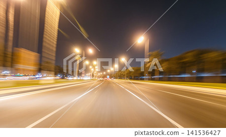 Drive in traffic on the corniche road in Doha timelapse hyperlapse drivelapse. Qatar, Middle East Drive in traffic on the corniche road in Doha timelapse hyperlapse drivelapse. Qatar, Middle East 141536427