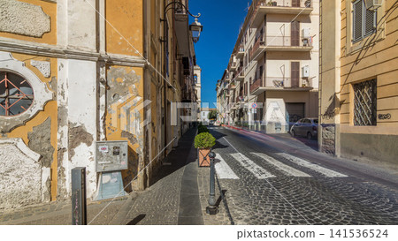 Typical medieval narrow street in beautiful town of Albano Laziale timelapse hyperlapse, Italy Typical medieval narrow street in beautiful town of Albano Laziale timelapse hyperlapse, Italy 141536524