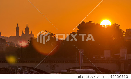 Bridge near Eiffel tower and the Seine river timelapse, Paris, France. Bridge near Eiffel tower and the Seine river timelapse, Paris, France. 141536760