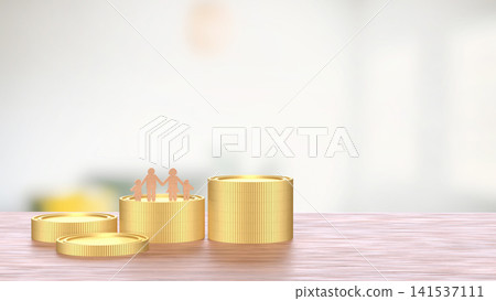 Family Financial Security and Growing Wealth Investment Concept 3d render. Family Financial Security and Growing Wealth Investment Concept 3d render. 141537111