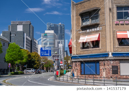 橫濱灣區的城市景觀 橫濱灣區的城市景觀 141537179
